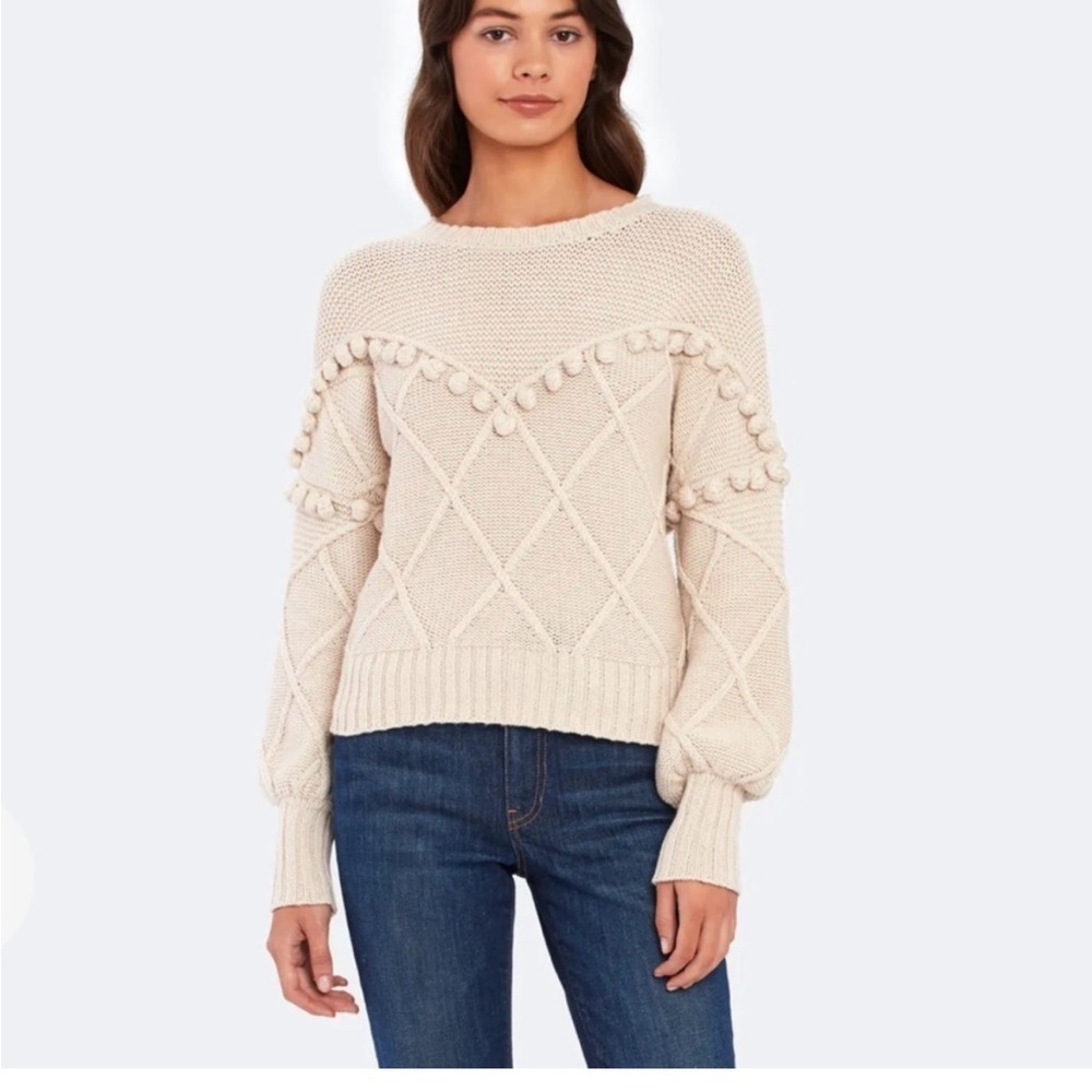 Women’s Kaaya Textured Mixed Knit Sweater Cream Size Small